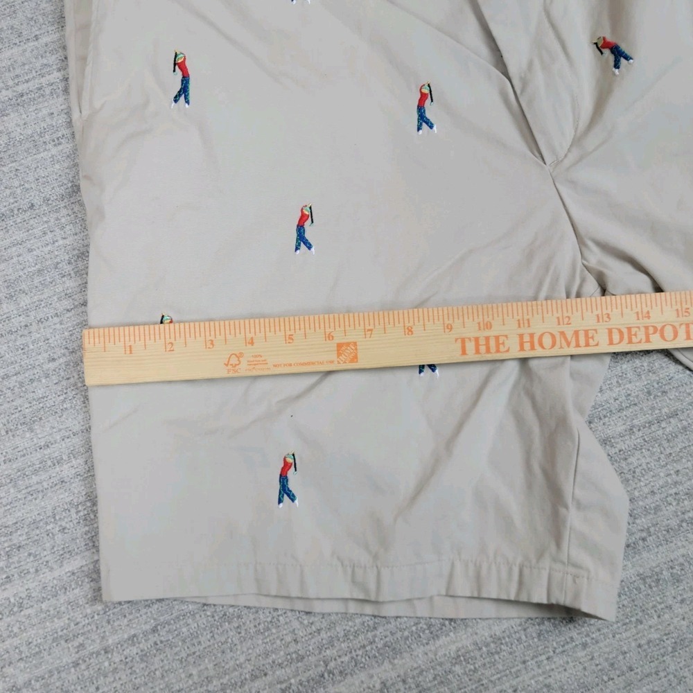 Castaway Nantucket Island Shorts Mens 40 Tan Embroidered Golfer Image Golf - Picture 6 of 11
